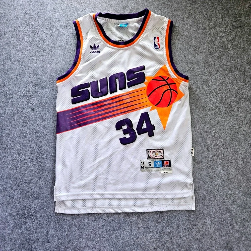 Adidas Phoenix Suns Charles Barkley 34 Hardwood Classics Jersey White Mens S